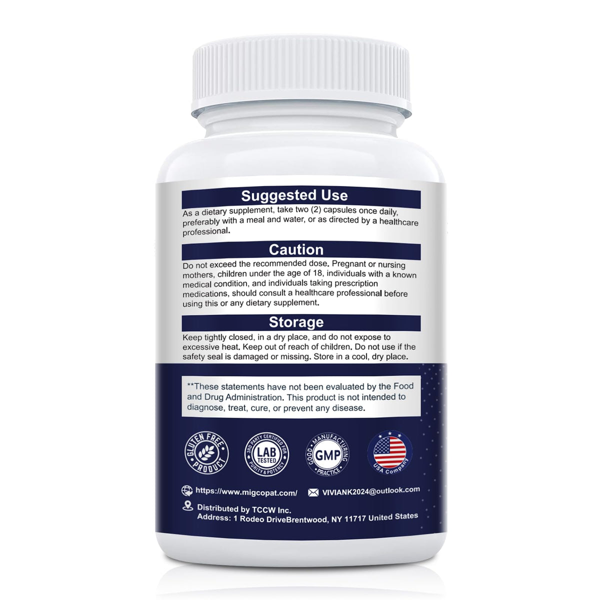 Migcopat Probiotics for Digestive Health, 80 Billion CFU Probiotics, Prebiotics, Postbiotics & Digestive Enzymes, Gut Health Capsules with Berberine, Cinnamon,