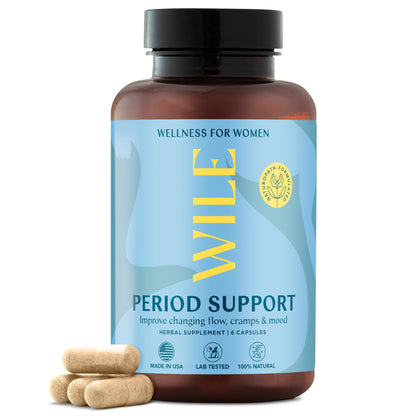 WILE Menopause and Perimenopause Supplements for Women - Menstrual Cramp, PMS and Heavy Period Relief with Dong Quai - Premenopausal Support for Hormone Balance & Improved Mood, Vegan, 30 Servings WILEBuy Supplements Australia