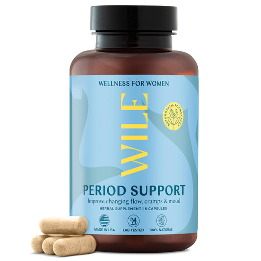 WILE Menopause and Perimenopause Supplements for Women - Menstrual Cramp, PMS and Heavy Period Relief with Dong Quai - Premenopausal Support for Hormone Balance & Improved Mood, Vegan, 30 Servings WILEBuy Supplements Australia