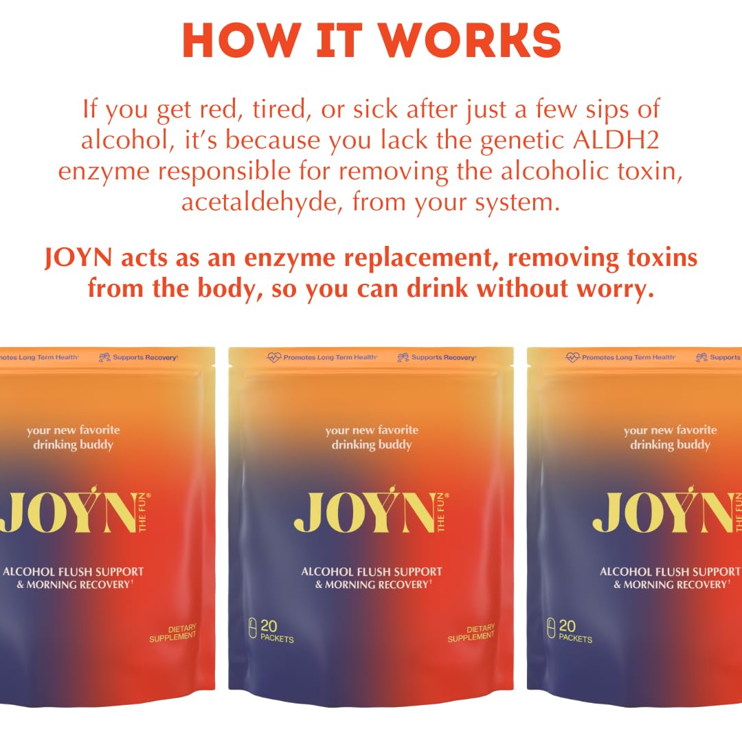 JOYN Supplement Value Pack: Alcohol Flush & Asian Glow Relief, Morning Recovery, Liver Support | Feel Better Before & After Drinking | with NAC, DHM, Milk Thistle, Glutathione, B12 | 20ct JOYNBuy Supplements Australia