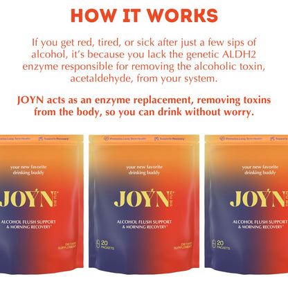 JOYN Supplement Value Pack: Alcohol Flush & Asian Glow Relief, Morning Recovery, Liver Support | Feel Better Before & After Drinking | with NAC, DHM, Milk Thistle, Glutathione, B12 | 20ct JOYNBuy Supplements Australia