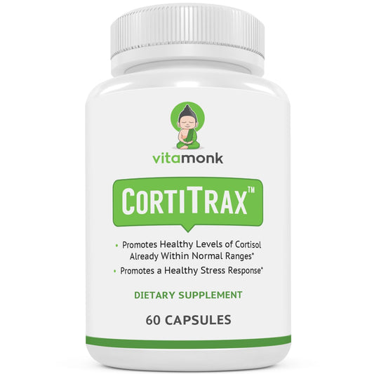 VitaMonk CortiTrax Natural Cortisol Blocker - Doctor Formulated Cortisol Manager, Cortisol Support & Cortisol Reducer (Already Within Normal Ranges)- 60 Capsule Cortisol Supplement VitaMonkBuy Supplements Australia