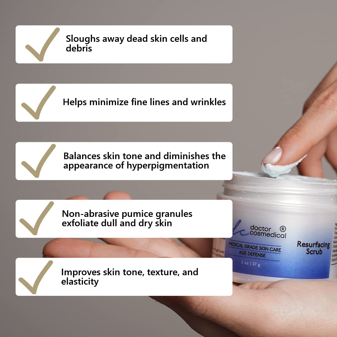 Doctor Cosmedical Professional Soft & Instant Facial Scrub | Skin Tightening & Brightening Face Scrub | Exfoliating Face Scrub | Skin Firming Formula to Reduce Wrinkle and Dark Spots | 2 Oz / 57g doctor cosmedical buy supplements Au