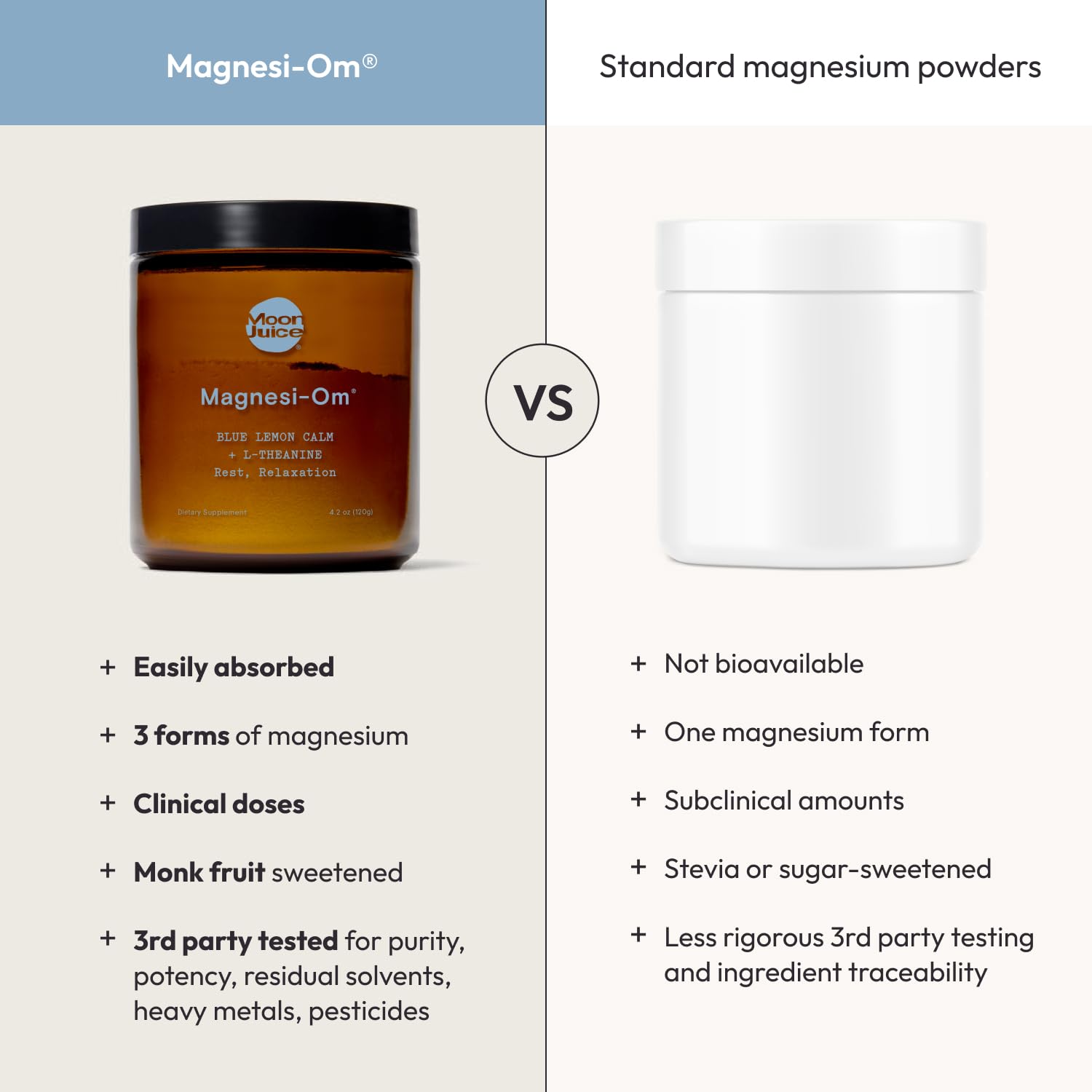 Moon Juice Magnesi-Om Magnesium Powder Supplement - Chelated Magnesium Complex + L-Theanine Blend for Rest, Relaxation & Regularity - Vegan, Non-GMO & No Sugar, Blue Lemon, 4.2 oz, 30 Servings Moon JuiceBuy Supplements Australia
