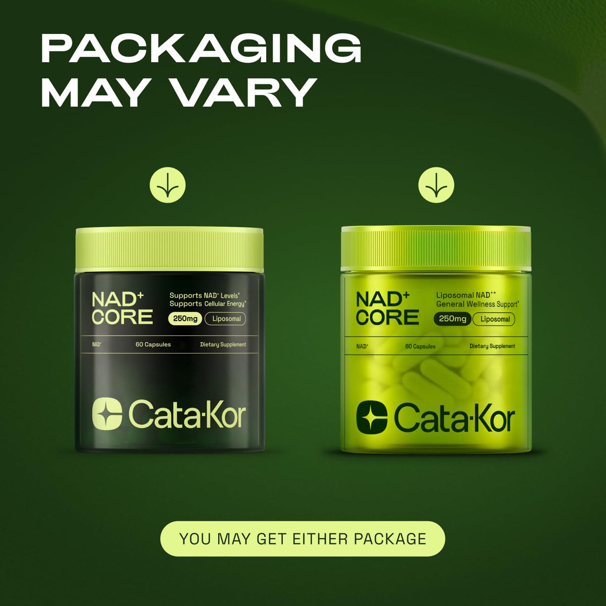 Cata-Kor NMN Supplement Alternative – Liposomal NAD+ Supplement – Third-Party Tested – NAD CORE – 30-Day Supply – 60 Capsules Cata-KorBuy Supplements Australia