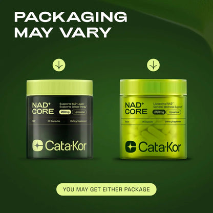 Cata-Kor NMN Supplement Alternative – Liposomal NAD+ Supplement – Third-Party Tested – NAD CORE – 90-Day Supply – 180 Capsules Cata-KorBuy Supplements Australia
