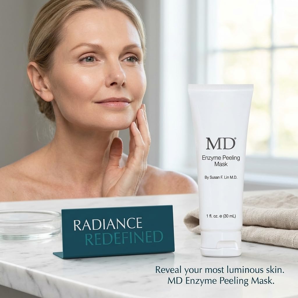 MD Enzyme Peeling Mask for Sensitive Skin - Gentle Exfoliating Gel with Papaya & Pineapple Enzymes - Professional Brightening Peel-Off Mask for Clear Pores and Smooth Texture - 30mL MD buy supplements Au