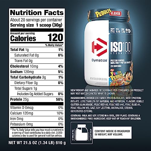 Dymatize ISO100 Hydrolyzed Protein Powder, 100% Whey Isolate, 25g of Protein DymatizeBuy Supplements Australia