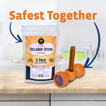Bow Wow Labs 12" SafeFit Collagen Sticks for Dogs 5 Pack/Jumbo – All-Natural Chews for Joint, Gut, Bone & Oral Health Bow Wow LabsBuy Supplements Australia