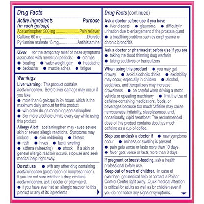 Midol Complete Gelcaps 24ct: Midol Complete Menstrual Pain Relief Gelcaps with Acetaminophen for Menstrual Symptom, PMS Relief, and Period Cramp Relief - 24 Count MidolBuy Supplements Australia