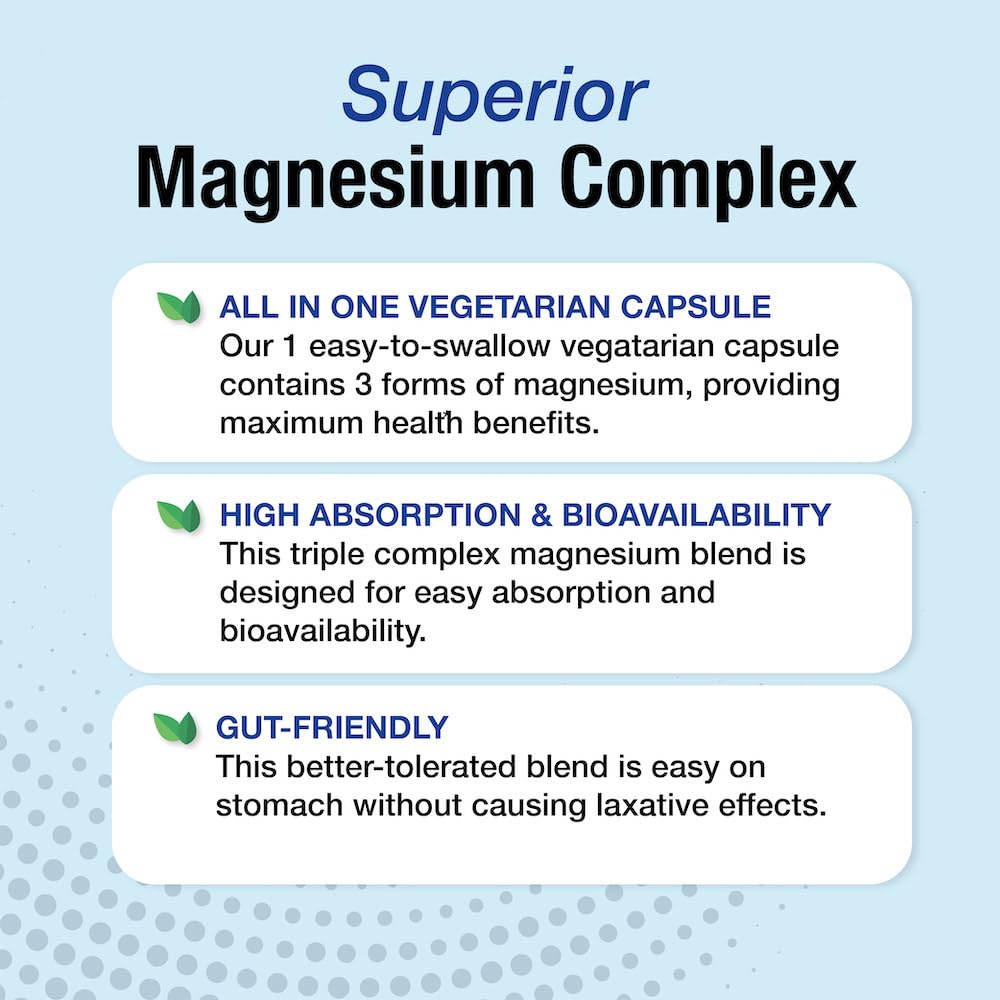 Puregen Labs Triple Magnesium Complex 300mg of Magnesium Glycinate, Malate, & Citrate