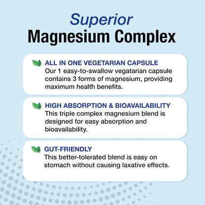 Puregen Labs Triple Magnesium Complex 300mg of Magnesium Glycinate, Malate, & Citrate