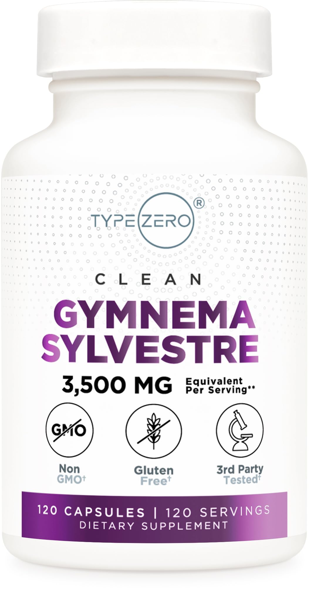 Type Zero Clean Gymnema Sylvestre 3,500mg Equivalent from 175mg of 20:1 Extract Per Serving, 120 Capsules for 120 Servings Per Bottle, Non-GMO. Gluten Free Type ZeroBuy Supplements Australia