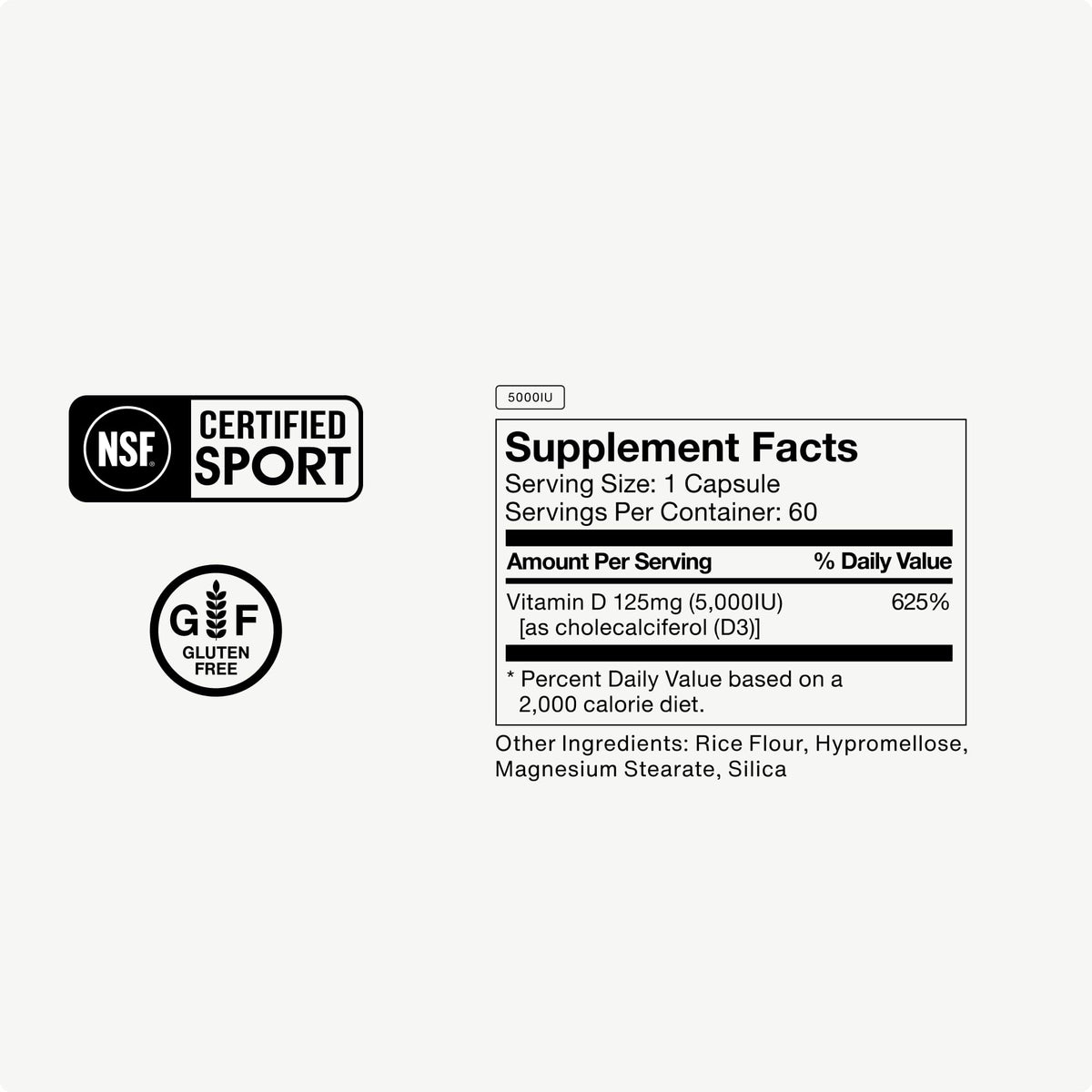 Momentous Vitamin D3 Supplement - 5,000 IU Capsules for Foundational Health Support - NSF Certified for Sport - Gluten Free - 60 Servings Momentous buy supplements Au