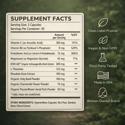 EVEKIND Cortisol Manager + Women’s Stress Relief & Hormone Balance Supplement – Adrenal Support for Mood, Focus & Energy – KSM-66® Ashwagandha, Rhodiola, L-Theanine – Vegan, Non-GMO, 60 Capsules EVEKINDBuy Supplements Australia