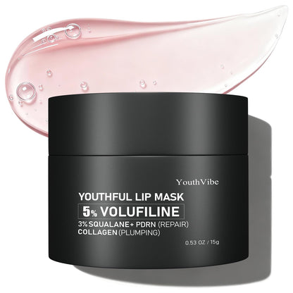 YouthVibe Lip Mask Overnight Moisturizing - Nourish & Hydrate, Antioxidants, 5% Volufiline