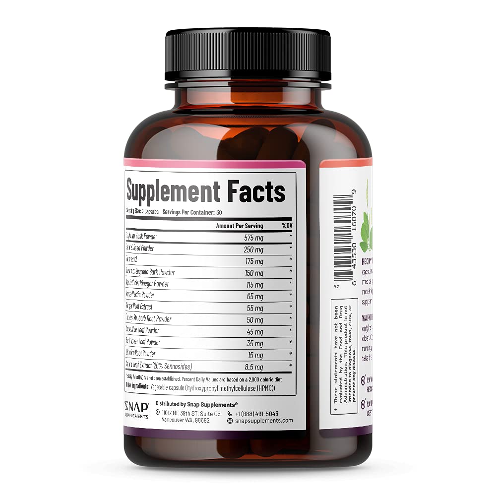 Snap Supplements Detox Cleanse Capsules - Advanced Blend for Full Body Detox & Cleans Snap SupplementsBuy Supplements Australia