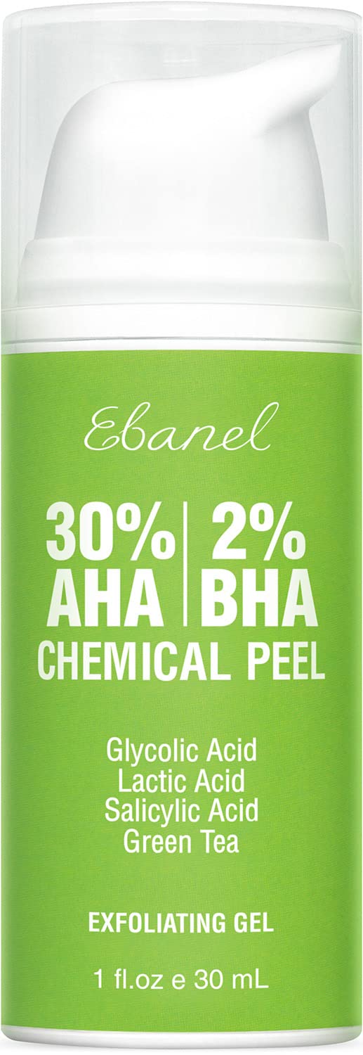 Ebanel Chemical Peel for Face, AHA BHA Exfoliator, Glycolic Acid Peel, Salicylic & Lactic Acid Face Peeling Gel, Infused with Green Tea & Chamomile for Acne Scars, Dark Spots, Wrinkles, Fine Lines Ebanel buy supplements Au