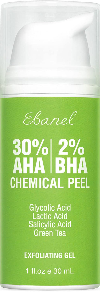 Ebanel Chemical Peel for Face, AHA BHA Exfoliator, Glycolic Acid Peel, Salicylic & Lactic Acid Face Peeling Gel, Infused with Green Tea & Chamomile for Acne Scars, Dark Spots, Wrinkles, Fine Lines Ebanel buy supplements Au