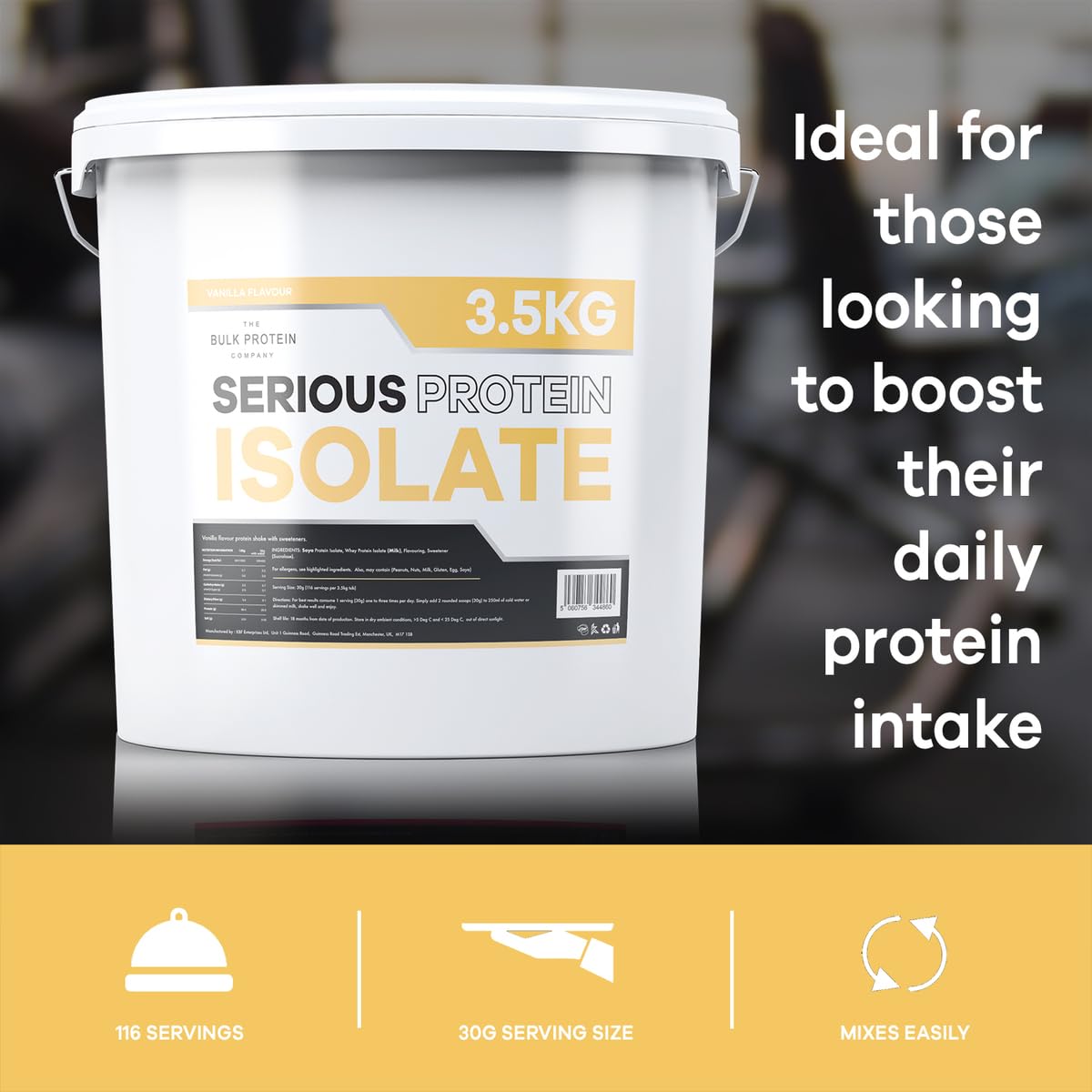 The Bulk Protein Company, Serious Protein Isolate – 3.5kg – Whey Protein Iso The Bulk Protein CompanyBuy Supplements Australia