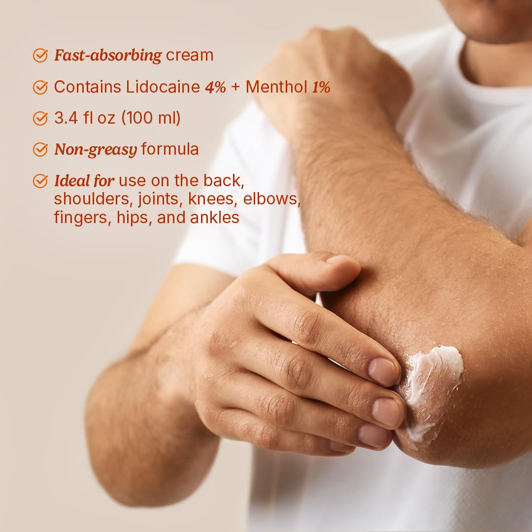Santo Remedio Pain Relief Cream with Lidocaine & Menthol, Fast-Absorbing Non-Greasy Topical for Joint & Muscle Pain, Joint Support with MSM & Glucosamine, by Dr. Juan Rivera Santo RemedioBuy Supplements Australia
