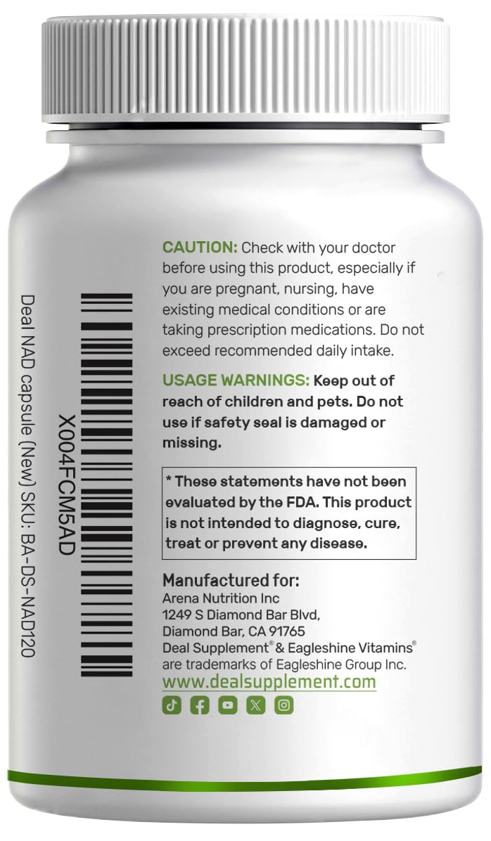 NAD+ Resveratrol Supplement 1,000mg Per Serving, 120 Veggie Capsules | 2-in-1 Extra Strength NMN Supplement Alternative | NAD Supplements for Women & Men | Non-GMO, Gluten Free DEAL SUPPLEMENTBuy Supplements Australia