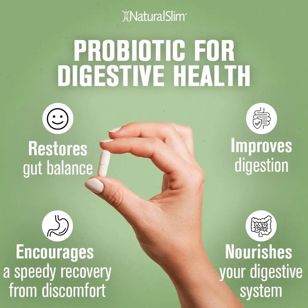 Probiotic Nutritional Supplements Gentle Formula Pro Biotics for Gut Health, Digestive Health, Immune Support, & De-Bloating for Women & Men, 7 Powerful Probiotic Strains, 60 Vegetarian Capsules 3 Pk NaturalSlimBuy Supplements Australia
