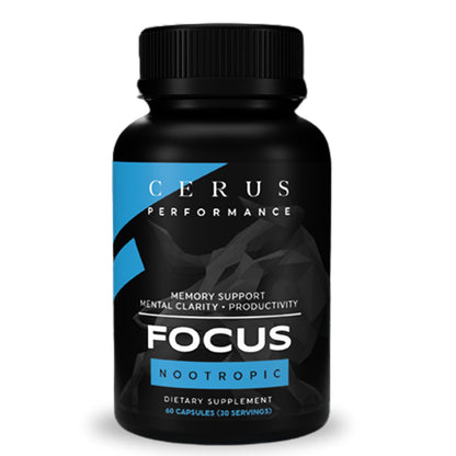Cerus Performance Focus Nootropic Supplement - Enhances Mental Clarity, Boosts Memory & Cognitive Function, Improves Alertness - Ideal for Athletes & Fitness Enthusiasts - 60 Capsules CerusBuy Supplements Australia