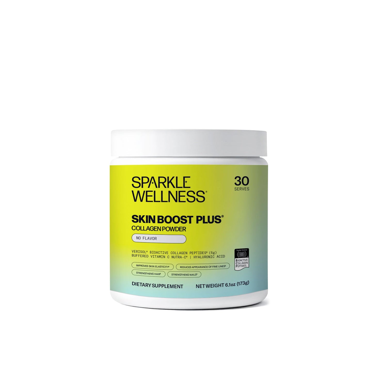 Sparkle Wellness VERISOL Bioactive Hydrolyzed Collagen Peptides | Collagen Powder Supplement with Vitamin C & Hyaluronic Acid for Hair, Skin, and Nail Health | Skin Boost Plus (No Flavor) [30-Serves] Sparkle WellnessBuy Supplements Australia