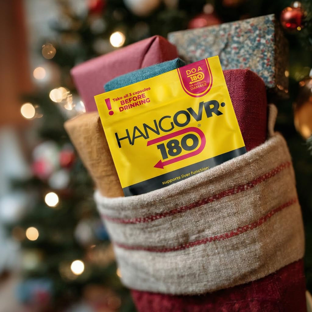 Hangovr 180 Tri-Power Before Drinking Defense 8 Pack - Support Liver & Brain Health, Feel Fresher & Better Energy - - Take Before Drinking for Relief, 3 Capsules per Pouch HANGOVR-180Buy Supplements Australia