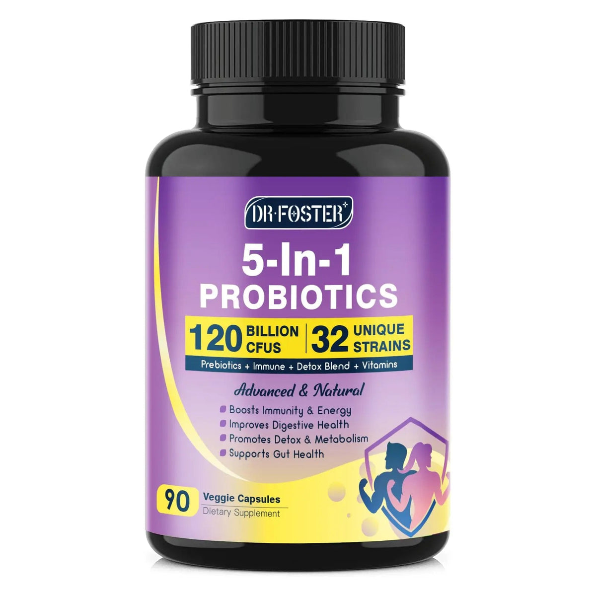 Probiotics for Women & Men Digestive Health，120 Billion CFUs, Prebiotics and Probiotics for Gut Health, D3, Zinc & Immune Support Herbs, Detox Cleanse, 45 Day - 3 Month Supply DRFOSTER buy supplements Au