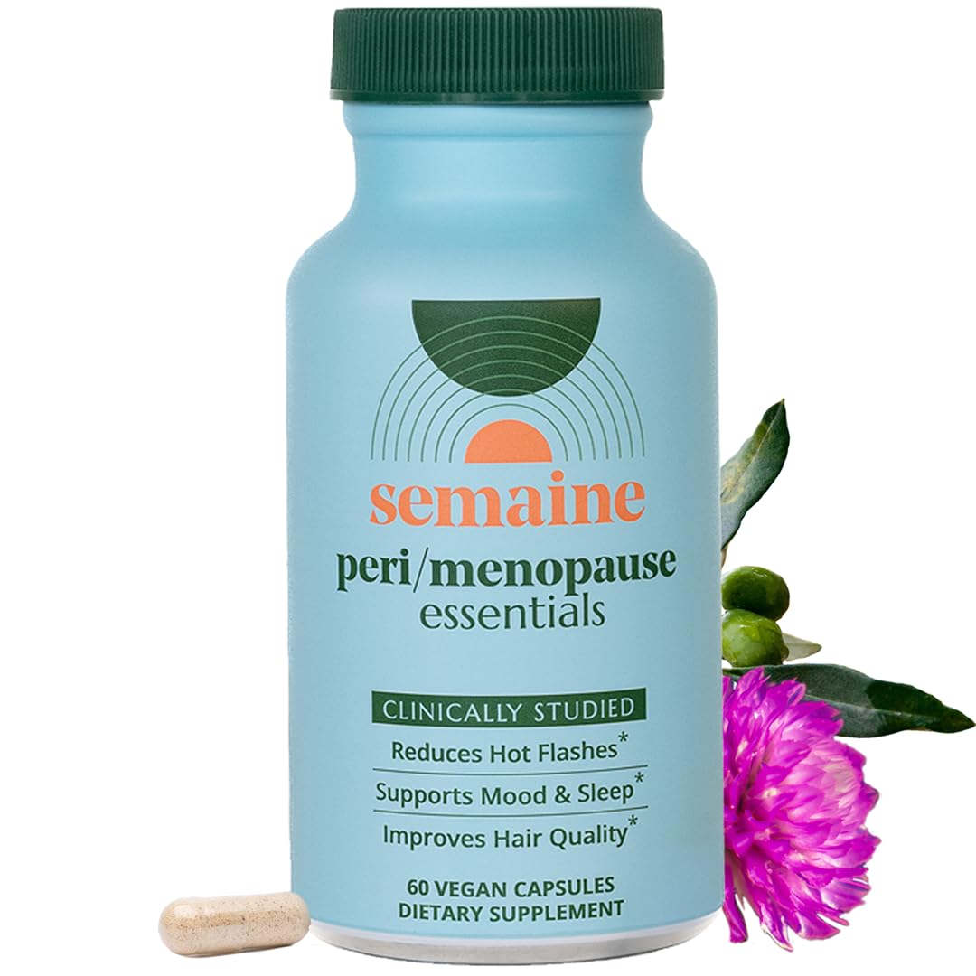 Semaine Peri/Menopause Essentials, 60 Ct. - Fuller Hair, No More Hot Flashes, Hormone Balance, Better Sleep & More - Clinically-Studied, Non-Hormonal Formula SemaineBuy Supplements Australia