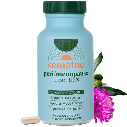 Semaine Peri/Menopause Essentials, 60 Ct. - Fuller Hair, No More Hot Flashes, Hormone Balance, Better Sleep & More - Clinically-Studied, Non-Hormonal Formula SemaineBuy Supplements Australia