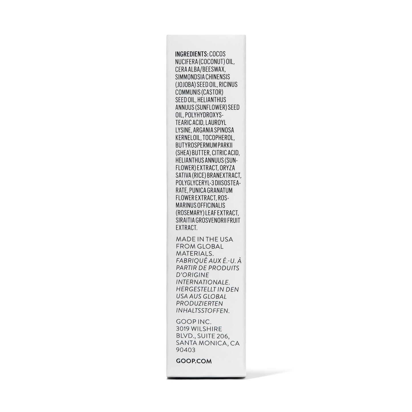 goop Beauty Clean Lip Balm | Dry Lips Treatment | Coconut Oil, Pomegranate Extract