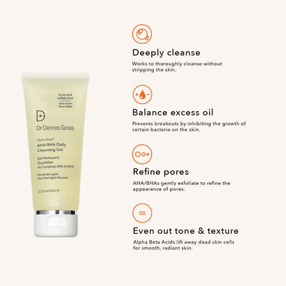Dr Dennis Gross Alpha Beta® AHA/BHA Daily Cleansing Gel, for Skin That is Dull, Congested and Uneven Tone & Texture (2 Fl Oz) Dr Dennis Gross buy supplements Au