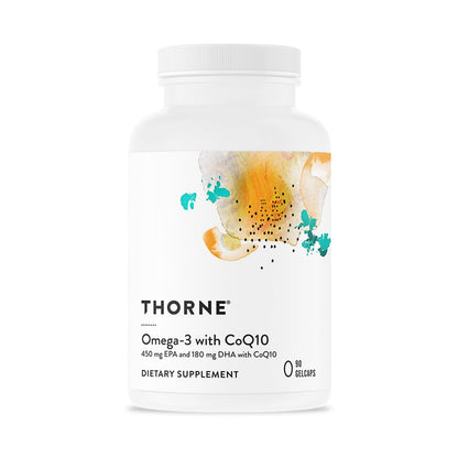 THORNE - Omega-3 with CoQ10 - Omega-3 Fatty Acids Supplement with CoQ10 - EPA and DHA - 90 Gelcaps THORNEBuy Supplements Australia