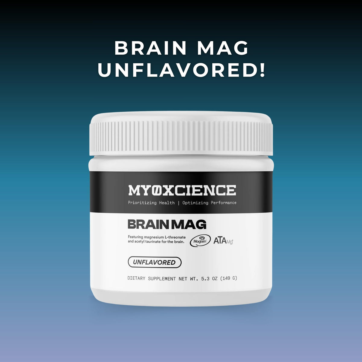 MYOXCIENCE Brain Mag | Magnesium L-Threonate Magtein & Magnesium Glycinate Powder (Unflavored) (60 Servings) MYOXCIENCE buy supplements Au