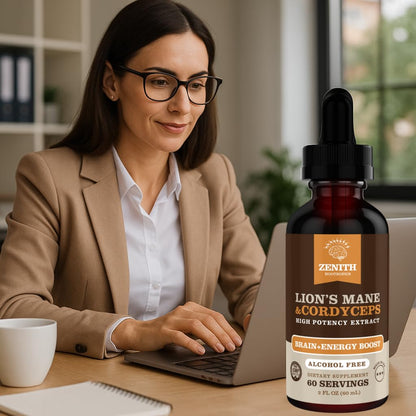 Zenith Nootropics Lion’s Mane & Cordyceps Supplement – Brain & Energy Support – Focus, Memory, Clarity, Immunity – Vegan, Alcohol-Free Tincture – Up-to 2-Month Supply, 2 fl oz Zenith NootropicsBuy Supplements Australia