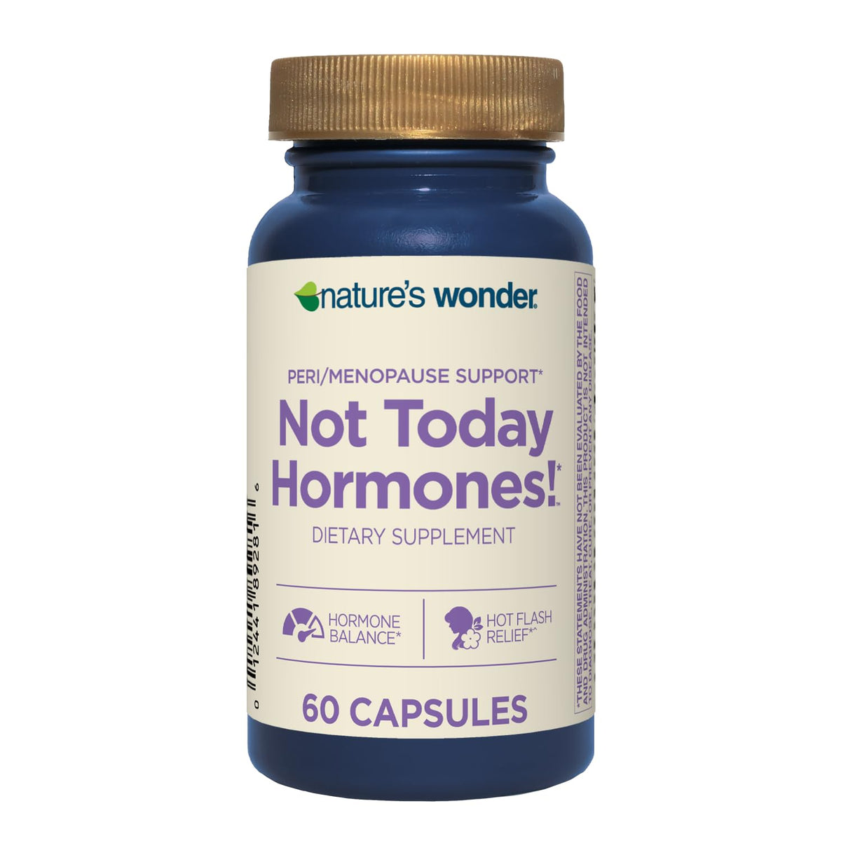 Nature's Wonder Not Today Hormones Perimenopause and Menopause Support Supplement for Women with Estro-G100, Supports Hot Flashes and Night Sweats 60 Vegetarian Capsules, 60 Day Supply Nature's WonderBuy Supplements Australia