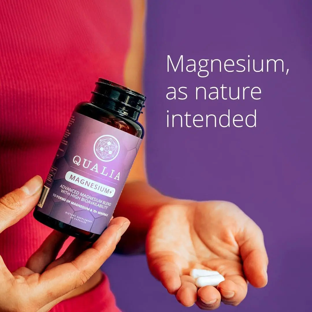 Qualia Magnesium+ | Doctor-Formulated. Premium Formula | High Bioavailability | 10 Forms of Magnesium & 70+ Minerals | Relaxed Mood, restful Sleep QUALIA LIFE SCIENCES canada supplements