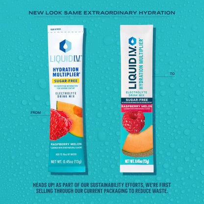 Liquid I.V.® Hydration Multiplier Sugar-Free - Raspberry Melon | Electrolyte Powder Drink Mix | 1 Pack (14 Servings) Liquid I.V.Buy Supplements Australia