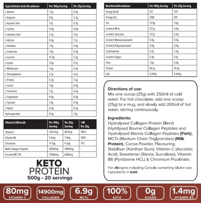 K-GEN™ Keto Collagen Protein Powder Natural Multi Collagen Chocolate Blend, Coconut MCT Vitamin C+B6 K GEN ketogenic enhancementBuy Supplements Australia