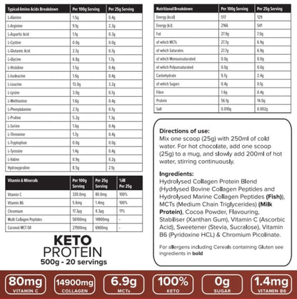 K-GEN™ Keto Collagen Protein Powder Natural Multi Collagen Chocolate Blend, Coconut MCT Vitamin C+B6 K GEN ketogenic enhancementBuy Supplements Australia