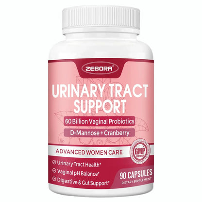 ZEBORA Urinary Tract Health for Women - Vaginal Probiotics for Women Digestive Health and pH Balance - D Mannose Supplements with Cranberry to Cleanse Urinary Tract & Bladder - 90 Capsules ZEBORABuy Supplements Australia
