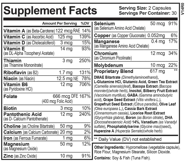 InstantATT - 7-in-1 Caffeine Free Nootropic All-Natural Brain, Focus, Memory Supplement (60 Capsules) Instant BrandsBuy Supplements Australia