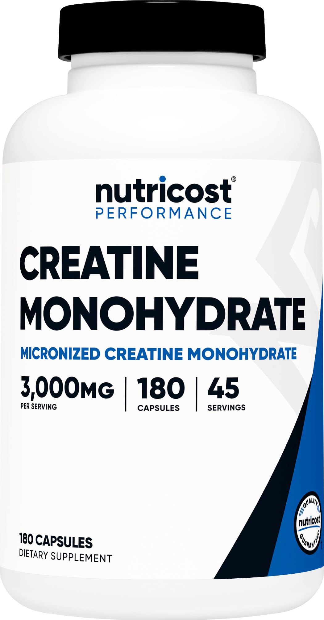 Nutricost Creatine Monohydrate 3,000mg, 180 Capsules (750mg Per Capsule) - Gluten Free, Non-GMO NutricostBuy Supplements Australia