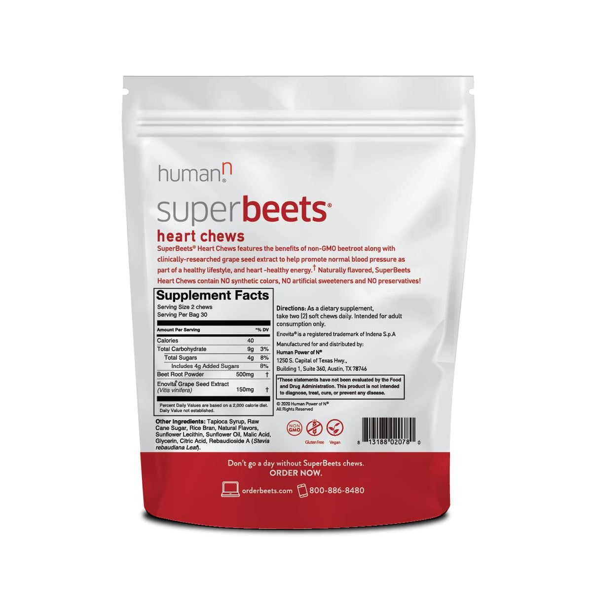 humanN SuperBeets SuperBeets Heart Chews & Memory + Focus Chews & Neo40 Daily Bundle