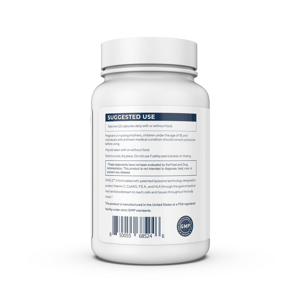 Renue By Science Shield | Liposomal Vitamin C CaAKG P.E.A Hyaluronic Acid Supplement | 120 Capsules with Vitamin C (500mg) CA AKG (150mg) Palmitoylethanolamide (75mg) HLA (75mg) | Made in The USA Renue By ScienceBuy Supplements Australia