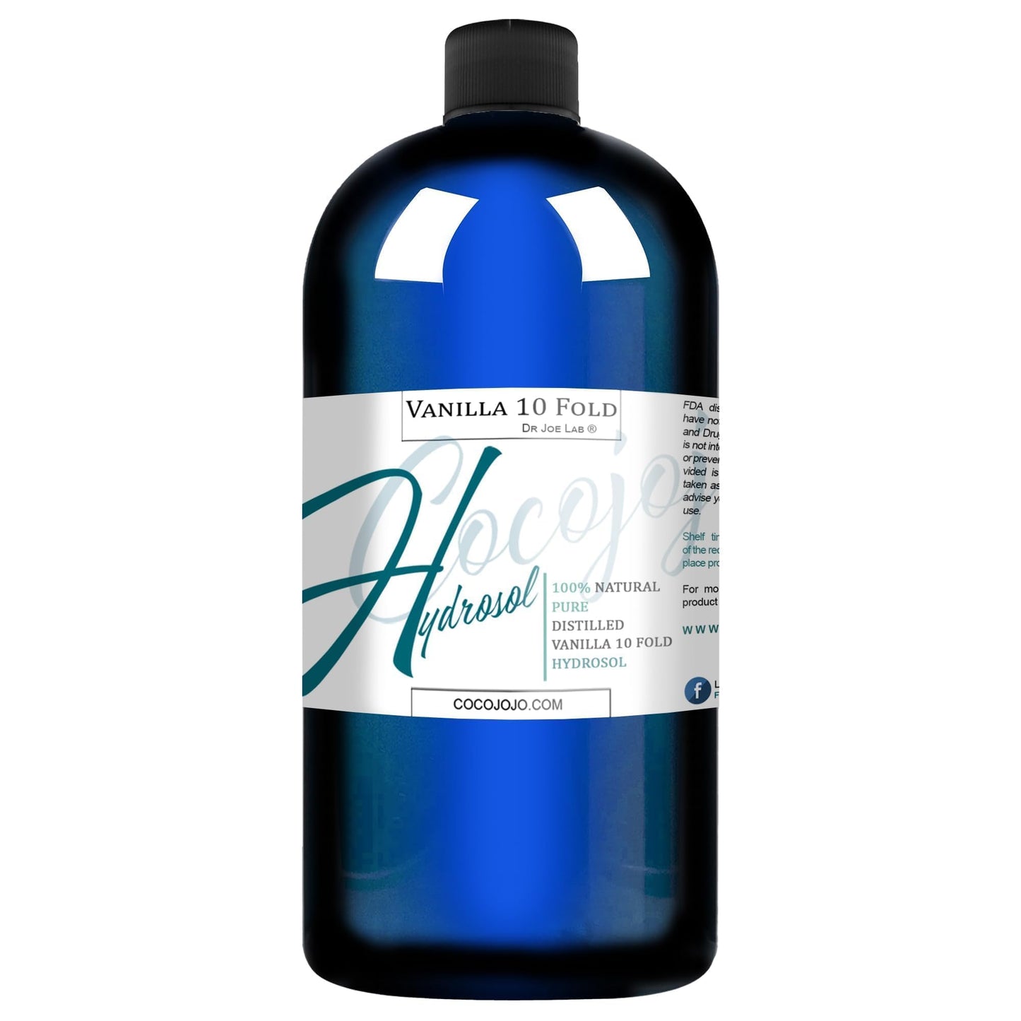 Dr Joe Lab Vanilla 10 Fold Hydrosol Spray Toner Floral Water Cleansing Hydrating Face Mist, and Natural for All Skin Types COCOJOJO - 32 oz Dr Joe Lab buy supplements Au