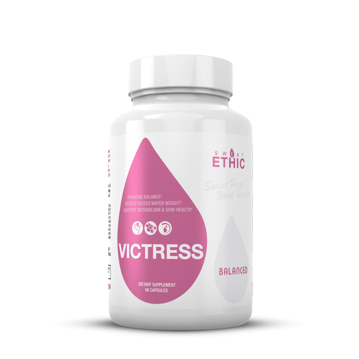 Sweat Ethic Victress, Hormone Balance Support for Women with KSM-66 Ashwagandha, DIM, Biotin, Folic Acid, Dandelion Root, Cayenne Pepper & Vitamin D3, Daily Wellness Formula, 90 Easy to Take Capsules Sweat EthicBuy Supplements Australia